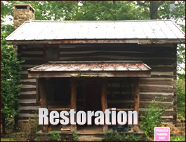Historic Log Cabin Restoration  Fort Monroe, Virginia